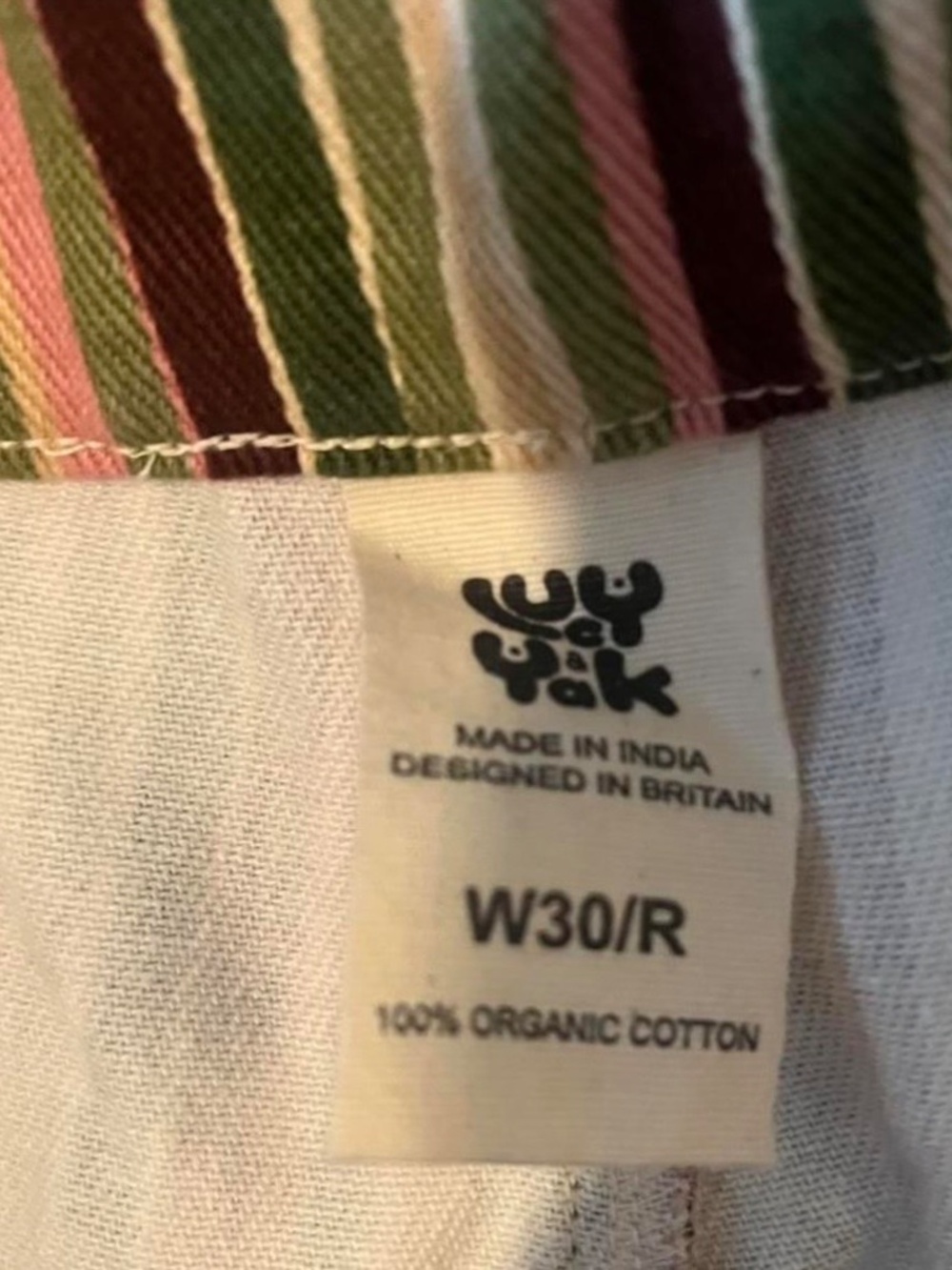 Lucy & Yak Striped High Waisted Addison Trousers - Picture 3 of 6